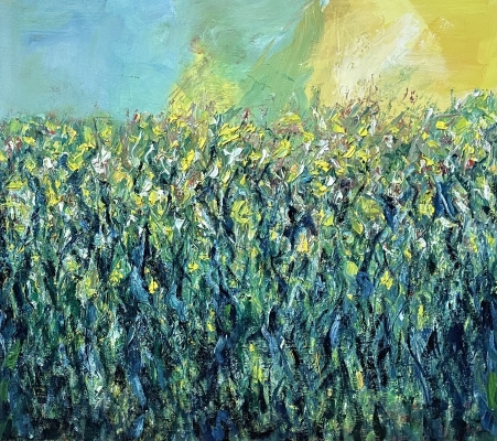 Les Fleurs en Jaune, 55x62 cm, 2022
